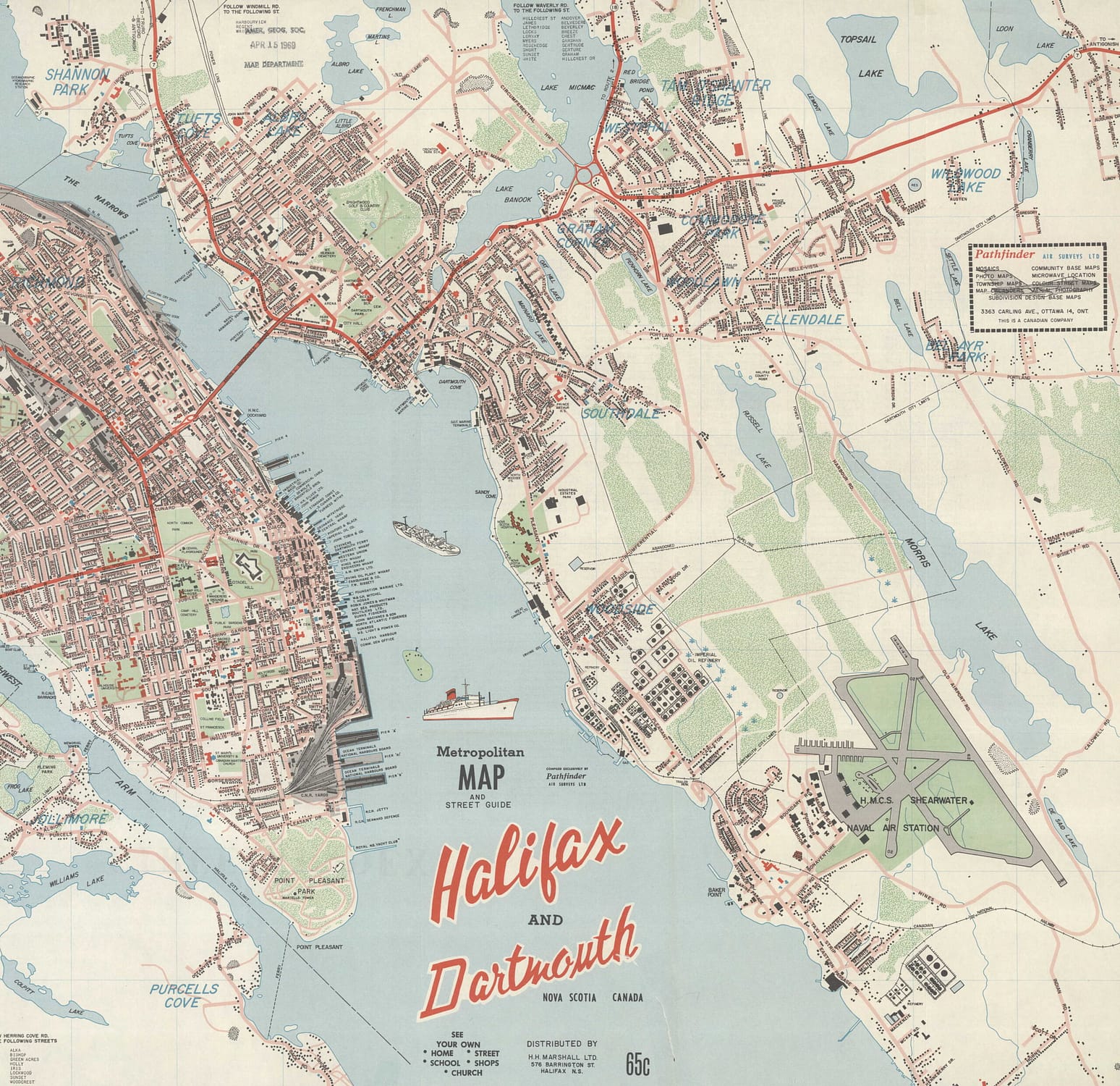 Metropolitan map and street guide Halifax and Dartmouth, Nova Scotia