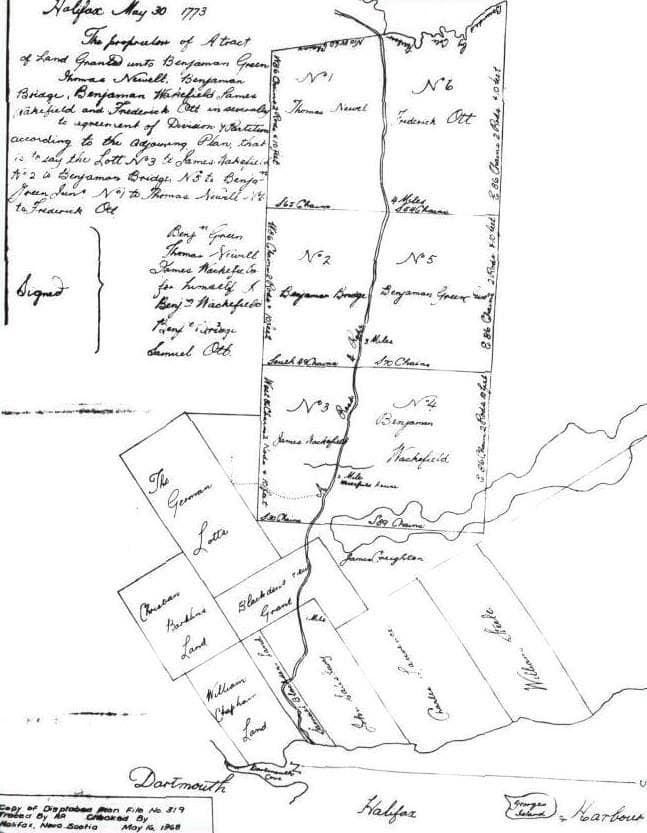dartmouth map old ferry portland land grants