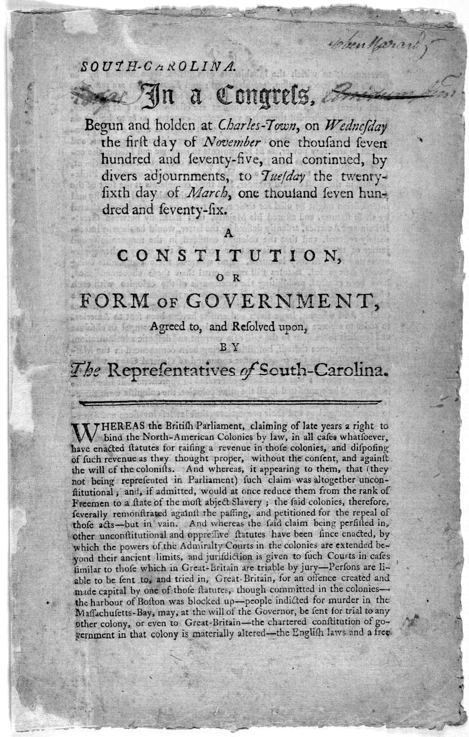 south carolina constitution